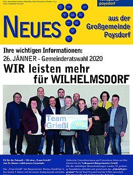 Wir für unser WILHELMSDORF. Blättern Sie Online und erfahren Sie alles wissenswerte zur Gemeinderatswahl 2020 für Wilhelmsdorf